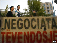 Kosova'da bağımsızlık lehinde bir gösteri