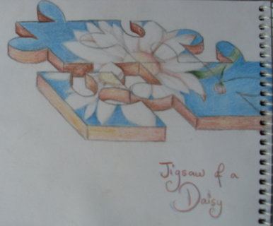 Jigsaw of a daisy