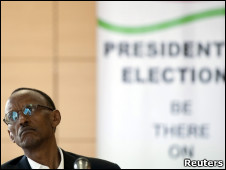 Paul Kagame at the presentation of his candidacy for President in August's elections