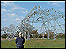 Michael Eavis by the Pyramid Stage structure - click here for more