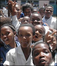 South African school children