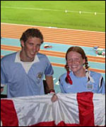 City fans at Commonwealth Games, Melbourne 