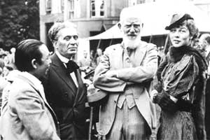 S.I.Hsiung with George Bernard Shaw and others