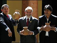 Chávez, Lula e Morales
