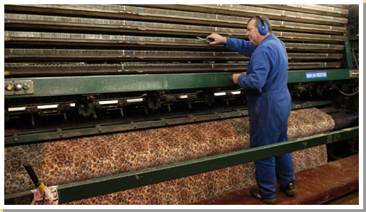 Photograph in Stoddard carpet factory in Kilmarnock 2004