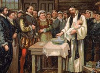 Baptism of Virginia Dare, 1587 (Getty Images/Hulton|Archive)