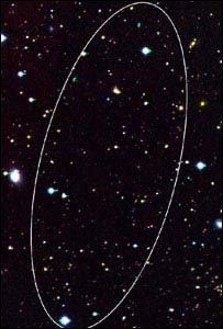 Ilustração da galáxia invisível