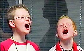 Two boys at auditions (source: Ed Swinden)