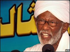 حسن الترابی رهبر اسلامگرایان سودان 