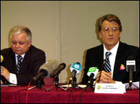 Президенти Качинський та Ющенко в Кардифі