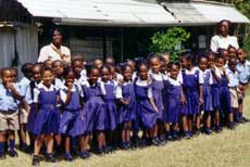 Pupils of the Roland Edward School in Speightstown