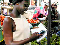 Mulher africana em mercado