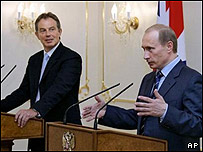 تونی بلر و ولاديمير پوتين