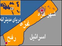 نقشه باريکه غزه