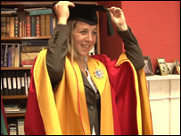 Jessica in her gown.