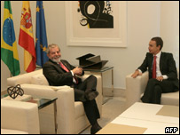 Presidente Lula e o primeiro-ministro espanhol, José Luiz Zapatero