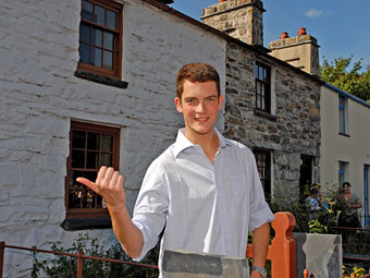 Glyn Wise yn yr Amgueddfa Lechi.