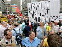 Protivládní demonstrace v Lipsku (archivní foto)