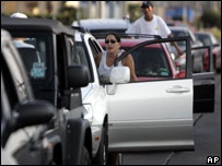 Congestionamento na saída de Houston
