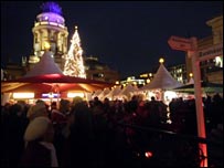 People at German Christmas market
