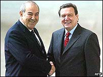 Ayad Allawi và Gerhard Schroeder