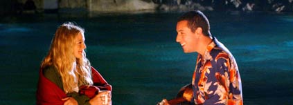 Drew Barrymore and Adam Sandler in 50 First Dates
