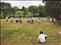 Aunts and nephews race during sports event