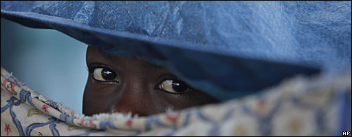 Un niño en haití después del terremoto