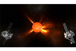 An artist's impression of the STEREO Mission (credit: NASA)