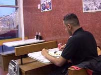 Omar in the cafe
