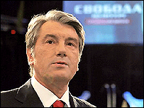 Ющенко на Інтері (фото з архіву)