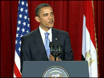 Barack Obama konuşması sırasında (4 Haziran)