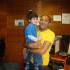 Adil with a young listener