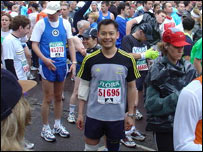 Peter Ton That at a marathon to raise money for charity
