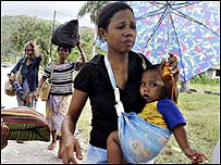 Timorenses deixam suas casas em busca de abrigo