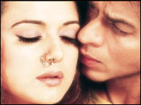 شاہ رخ اور پریتی فلم ویر زارہ میں