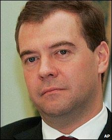 O presidente Medvedev