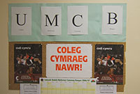 Hysbysfwrdd UMCB yn yr Undeb