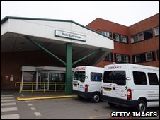 Stafford Hospital main entrance