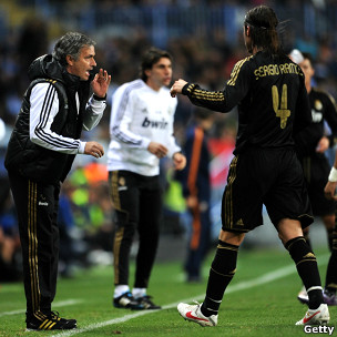 José Mourinho y Sergio Ramos