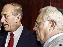 Ehud Olmert ve Morris Talansky