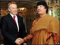 Blair e Khadafi
