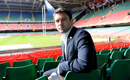 Owen Sheers in the Millennium Stadium. Photo: Huw Evans Picture Agency