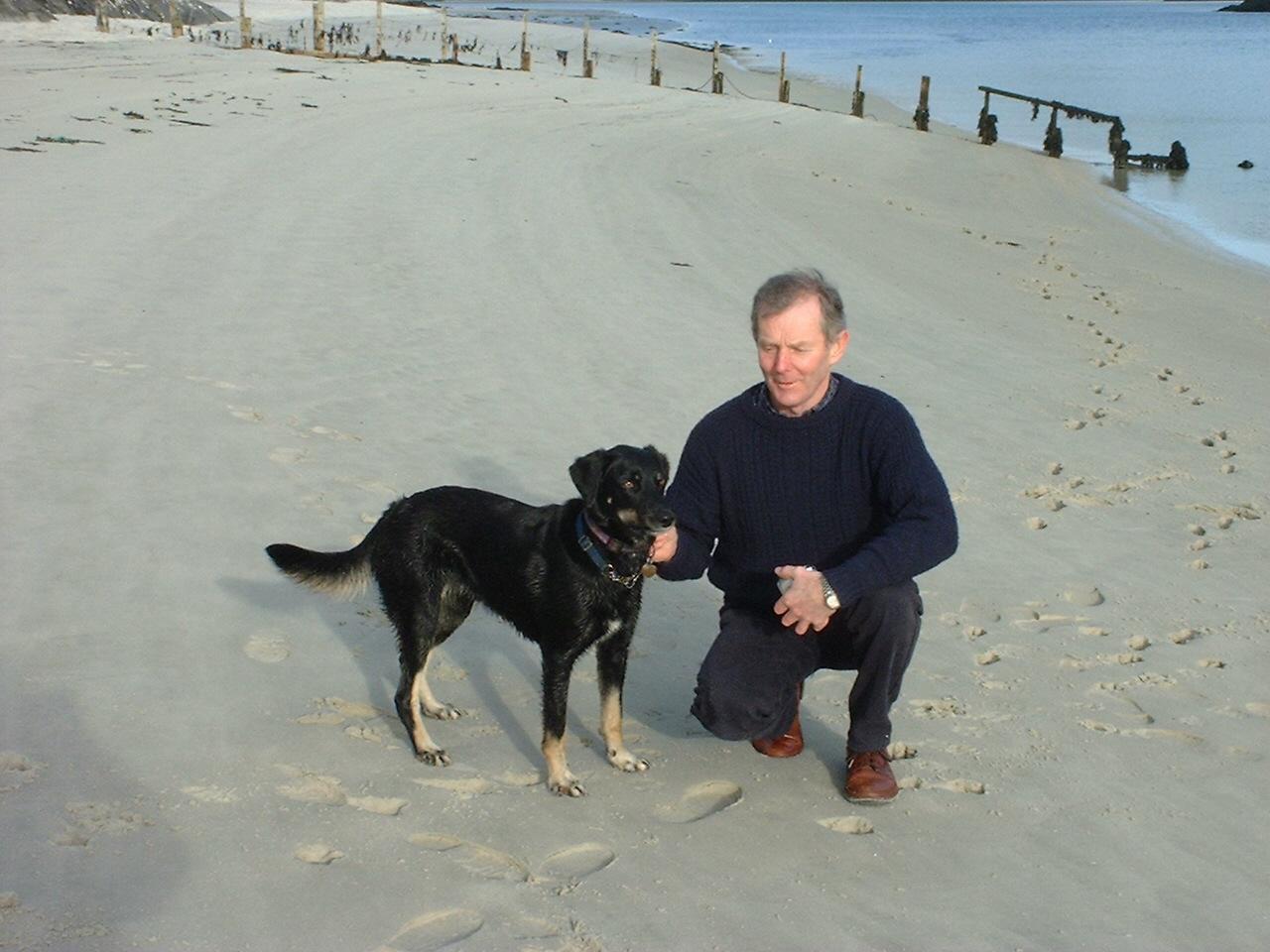 Me and Dad on the sands of Morar