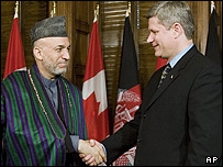 کرزی و هارپر در اوتاوا