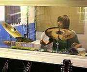 Playing the drums
