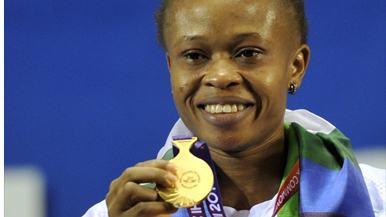 Nigerian weightlifter Augustina Nkem Nwaokolo wins the first gold at the Commonwealth Games