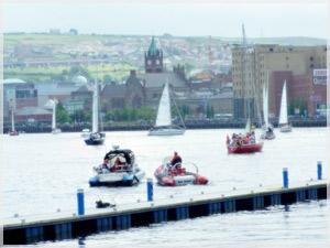 Some of the smaller vessels who got involved in the festival