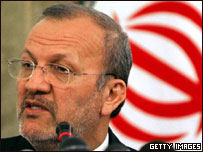 O ministro do Exterior do Irã, Manouchehr Mottaki