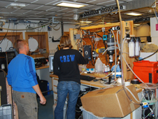 Crew load the James Cook